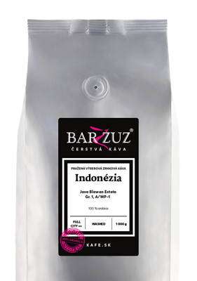 Indonézia, pražená káva - Java Blawan Estate, Gr. 1, A/WP-1, praná, 1 kg