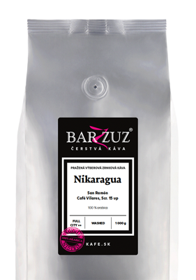 Nikaragua, pražená káva - San Ramón, Café Vilares, Scr. 15up, praná, 1 kg