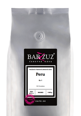 Peru, pražená káva - Negrisa, praná, 1 kg