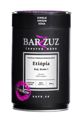 Etiópia, pražená káva - Guji, Grade 1, natural, 250 g 