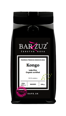 Kongo, pražená káva - Lake Kivu, BIO, praná, 250 g