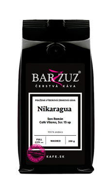Nikaragua, pražená káva - San Ramón, Café Vilares, Scr. 15up, praná, 250 g