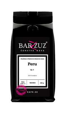 Peru, pražená káva - Gr. 1, praná, 250 g