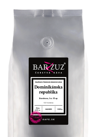 Dominikánska republika, pražená zrnková káva - Barahona A, Scr. 15 up, praná, 1 kg