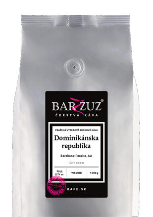 Dominikánska republika, pražená zrnková káva - Barahona Paraiso, AA, praná, 1 kg