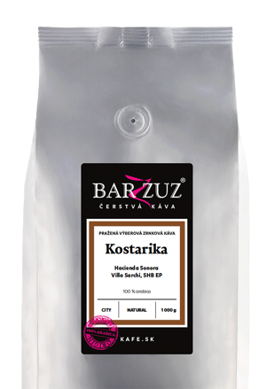Kostarika, pražená zrnková káva - Hacienda Sonora, Villa Sarchi, SHB EP, natural, city, 1 kg