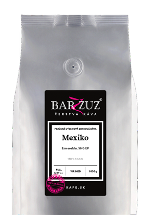 Mexiko, pražená zrnková káva - Esmeralda, SHG EP, praná, 1 kg