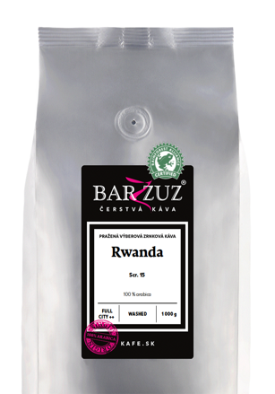 Rwanda, pražená zrnková káva - Scr. 15, RFA, praná, 1 kg