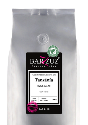 Tanzánia, pražená zrnková káva - Ngila Estate AB, RFA, honey processed, 1 kg