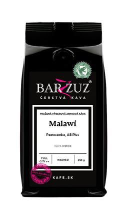 Malawi, pražená zrnková káva - Pamwamba, AB Plus, RFA, praná, 250 g