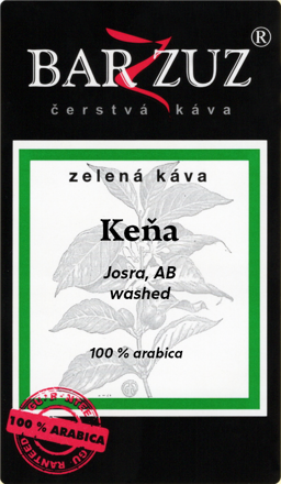 Keňa, zelená káva - Josra AB, praná, 1 kg