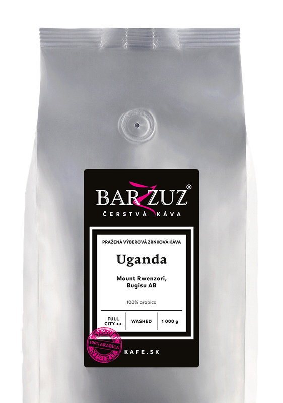 Uganda, pražená zrnková káva - Bugishu AA, praná, 1 kg Uganda, pražená zrnková káva - Bugishu AA, praná, 1 kg