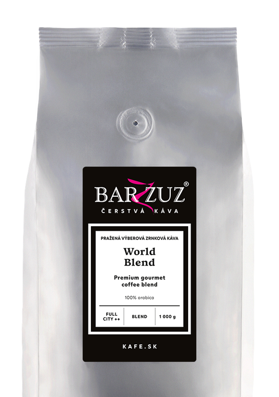 World blend, pražená zrnková káva, 100 % arabika, 1 kg World blend, pražená zrnková káva, 100 % arabika, 1 kg