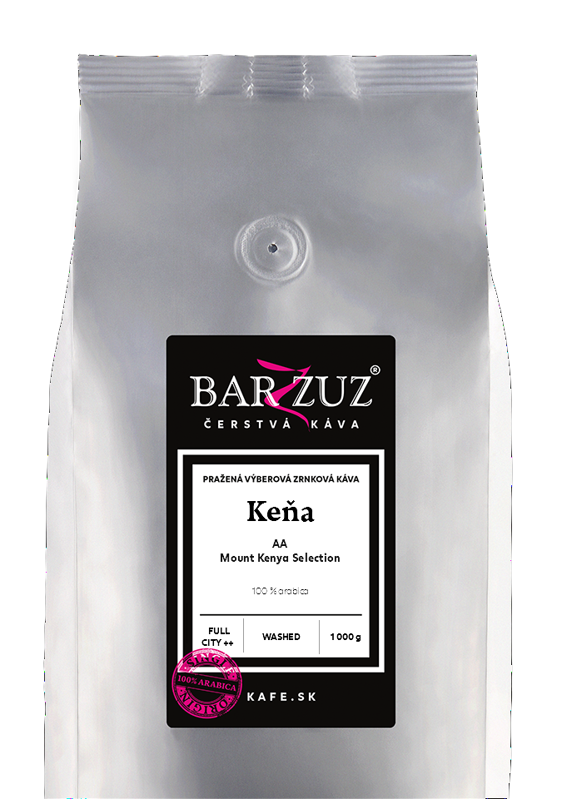 Keňa, pražená zrnková káva - AA, Mount Kenya Selection, praná, 1 kg Keňa, pražená zrnková káva - AA, Mount Kenya Selection, praná, 1 kg