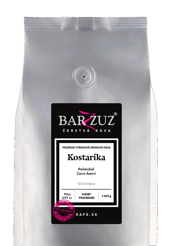 Kostarika, pražená zrnková káva - Palmichal, Cerro Aserrí, honey processed, 1 kg Kostarika, pražená zrnková káva - Palmichal, Cerro Aserrí, honey processed, 1 kg