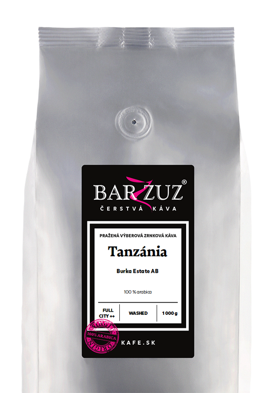Tanzánia, pražená zrnková káva - Burka Estate AB, praná, 1 kg