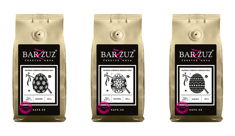 Veľkonočný set - 3 x 200 g praženej kávy 