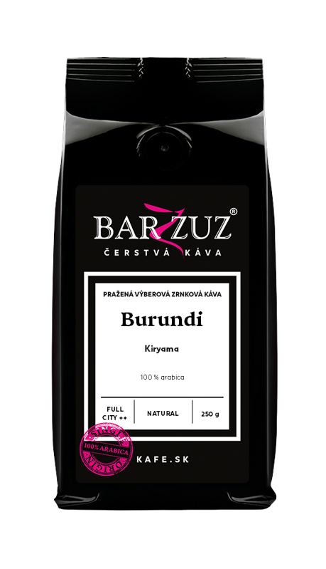 Burundi, pražená zrnková káva - Kiryama, natural, 250 g Burundi, pražená zrnková káva - Kiryama, natural, 250 g