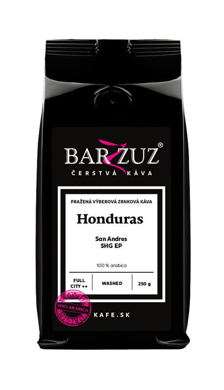 Honduras, pražená zrnková káva - San Andres, SHG EP, praná, 250 g Honduras, pražená zrnková káva - San Andres, SHG EP, praná, 250 g