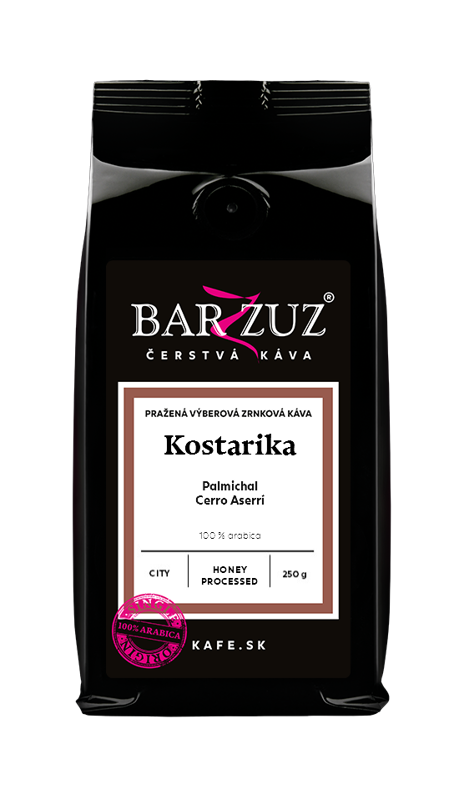 Kostarika, pražená zrnková káva - Palmichal, Cerro Aserrí, honey processed, city, 250 g Kostarika, pražená zrnková káva - Palmichal, Cerro Aserrí, honey processed, city, 250 g
