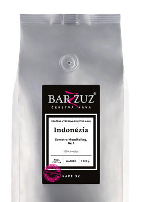 Indonézia, pražená káva - Sumatra Mandheling, Gr. 1, praná, 1 kg