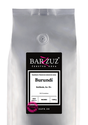 Burundi, pražená zrnková káva - Scr. 15+, praná, 1 kg