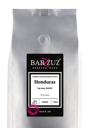 Honduras, pražená zrnková káva - San Juan, SHG EP, praná, 1 kg