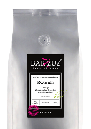 Rwanda, pražená zrnková káva - Kamonyi, Woman coffee Extension, BIO, praná, 1 kg