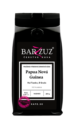 Papua Nová Guinea, pražená zrnková káva - Hai Tambu, B Grade, praná, 200 g 