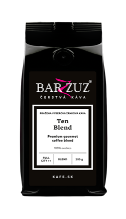 Ten blend, pražená zrnková káva, 100 % arabika, 200 g
