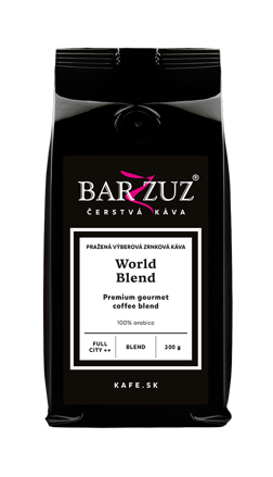 World blend, pražená zrnková káva, 100 % arabika, 200 g