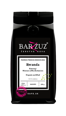 Rwanda, pražená zrnková káva - Kamonyi, Woman coffee Extension, BIO, praná, 250 g