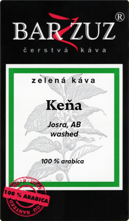 Keňa, zelená káva - AB Plus, praná, 500 g