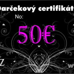 Darčekový certifikát v hodnote 50 € Darčekový certifikát v hodnote 50 €