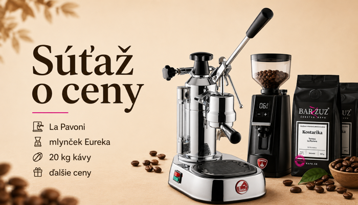 Súťaž o kávovar La Pavoni, mlynček Eureka,  20 kg kávy a ďalšie ceny